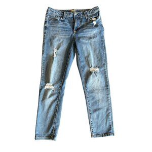 True Craft Women's Blue Distressed Skinny Jeans